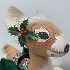 Vintage ANNALEE Christmas Large Reindeer with Saddle Bags 1970-1976 20” x 14”