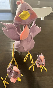 1971 Annalee Anna Lee  Large Lavender Rooster Purple Chickens Rare Barnyard