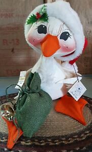 VERY RARE Vintage Mobilitee Annalee Thorndike 13" Doll Santa Duck w/Original Tag