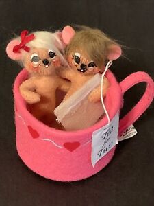 New ListingAnnalee Exclusive 3" Tea for Two Mice in Teacup  #100114 Assembled In America