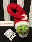 Annalee 3" Grinch Plush Head PIN You're A Mean One Grin Teeth