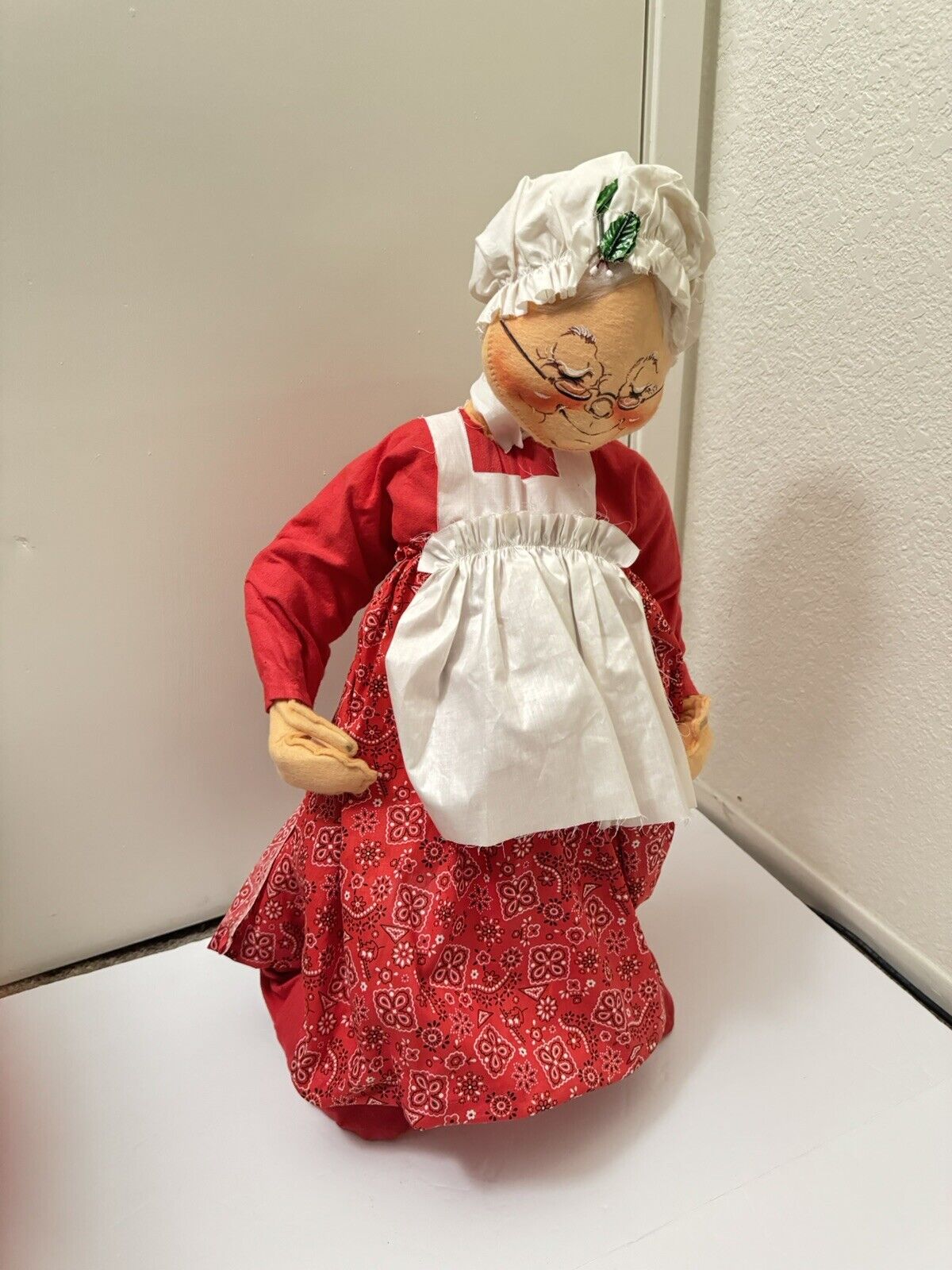Vintage Annalee Mrs Santa Claus Christmas Mobilitee Dolls 1971 24”~ 27”