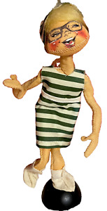 EXTREMELY RARE 1966 ANNALEE MOBILITEE GoGo GIRL Green White Dress 10" MINT!!