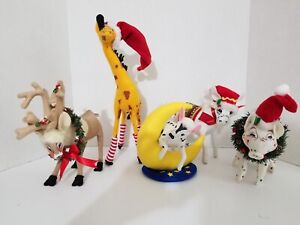 annalee dolls christmas Muxed Lot Of 5 2006 Christmas Pig 2015 Donkey Jolly...