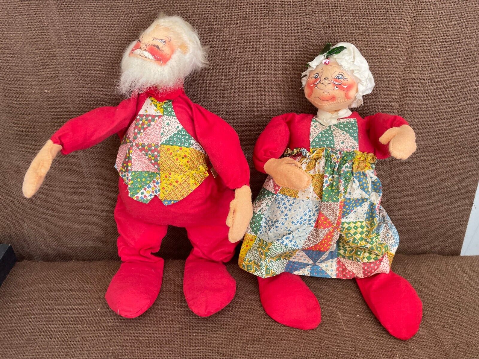 Vintage Annalee MR Mrs Santa Christmas Mobilitte Doll 1970 &71 Antique