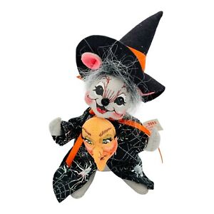 Halloween Annalee Witch Mouse With Mask Spider Cloak 8” RARE