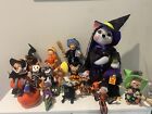 Annalee 16 mix lot Halloween theme Dolls 3-18” Witch, Crow, Cat, Elf  open box