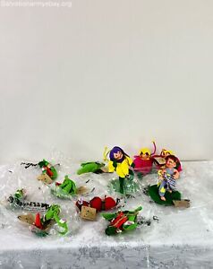 Huge lot of Annalee Dolls Spring Theme - Flower Children, Kite, Tomato, Corn