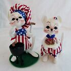 Annalee 2008 Patriotic BBQ Picnic Dad & Mom Mouse 6" July 4th Dolls Hot Dogs