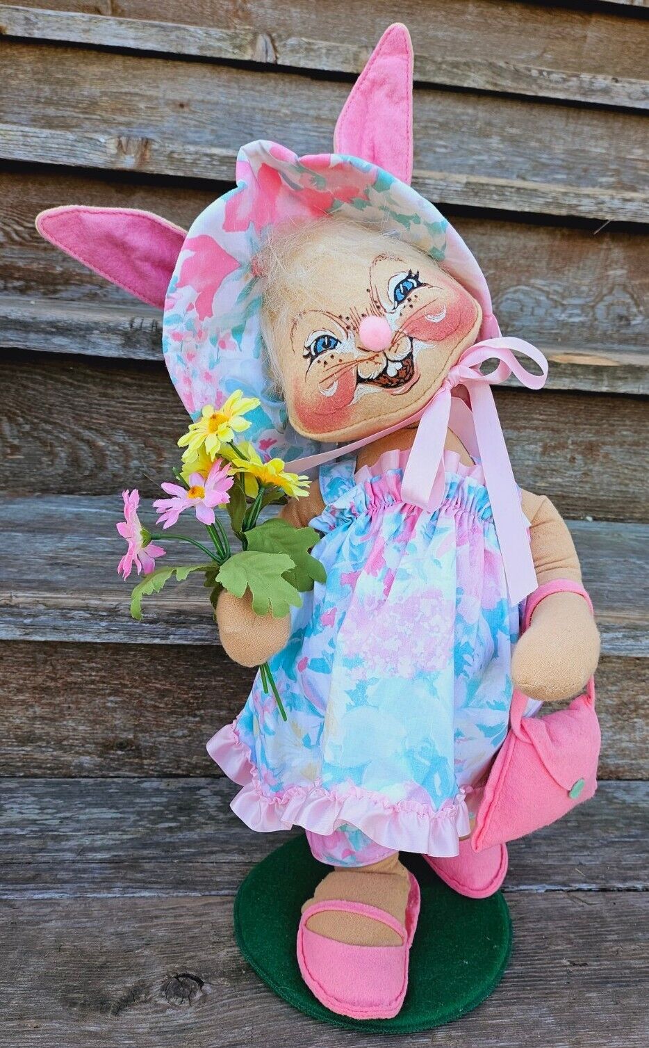 Vintage Annalee Mobilitee Bunny Rabbit Large 21" Handmade Handpainted Doll