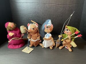 Vintage Annalee Legend of Robin Hood 1990 lot of 4 Maid Marion Robin Friar Tuck