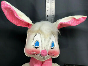 Vintage ANNALEE 29" COUNTRY BOY BUNNY Mobilitee Doll Store Display Easter Rabbit