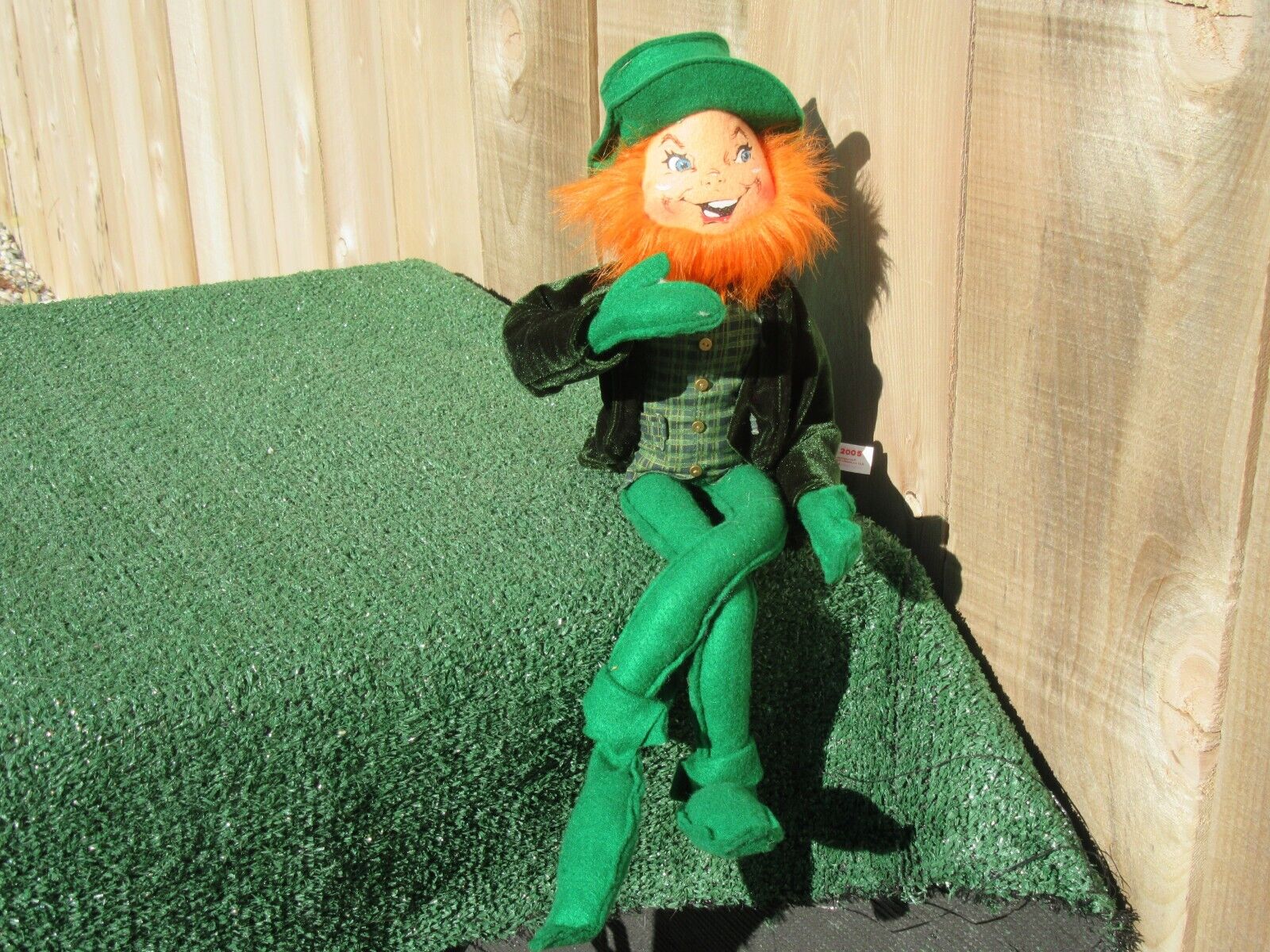 Annalee 17" St. Patricks Day Leprechaun Posable Open Smile Irish Figure Doll