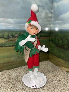 Annalee 17" Christmas Mailman Mail Carrier Elf with Mail Bag Doll Posable