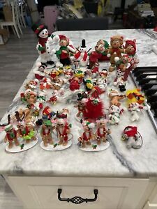 Annalee Vintage Holiday/ Christmas Dolls, lot of 39