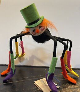 New Vintage 1992 Annalee Hanging Spider with hat Halloween 2982