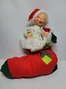 Pajama Baby in A Christmas Stocking 1987 Annalee 30" Figure