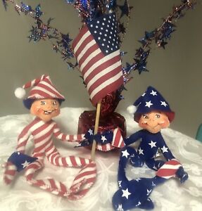 Annalee Patriotic Elf Stars and Stripes  2007  EUC