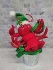 Annalee 2011 Holiday Lobster 9" Red Christmas Doll Sits In Bucket! NOS.