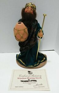 Annalee Doll Wiseman 10" Bearing Myrrh Org. Tag Nativity Christmas Vtg 97'