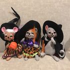 Annalee Dolls Witches ~ Halloween Mice Witches Lot (3)