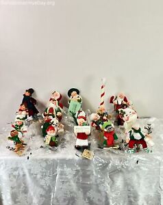 LARGE LOT OF 20 ANNALEE CHRISTMAS THEMED DOLLS SANTA ELVES& MORE W TAGS & BAGS