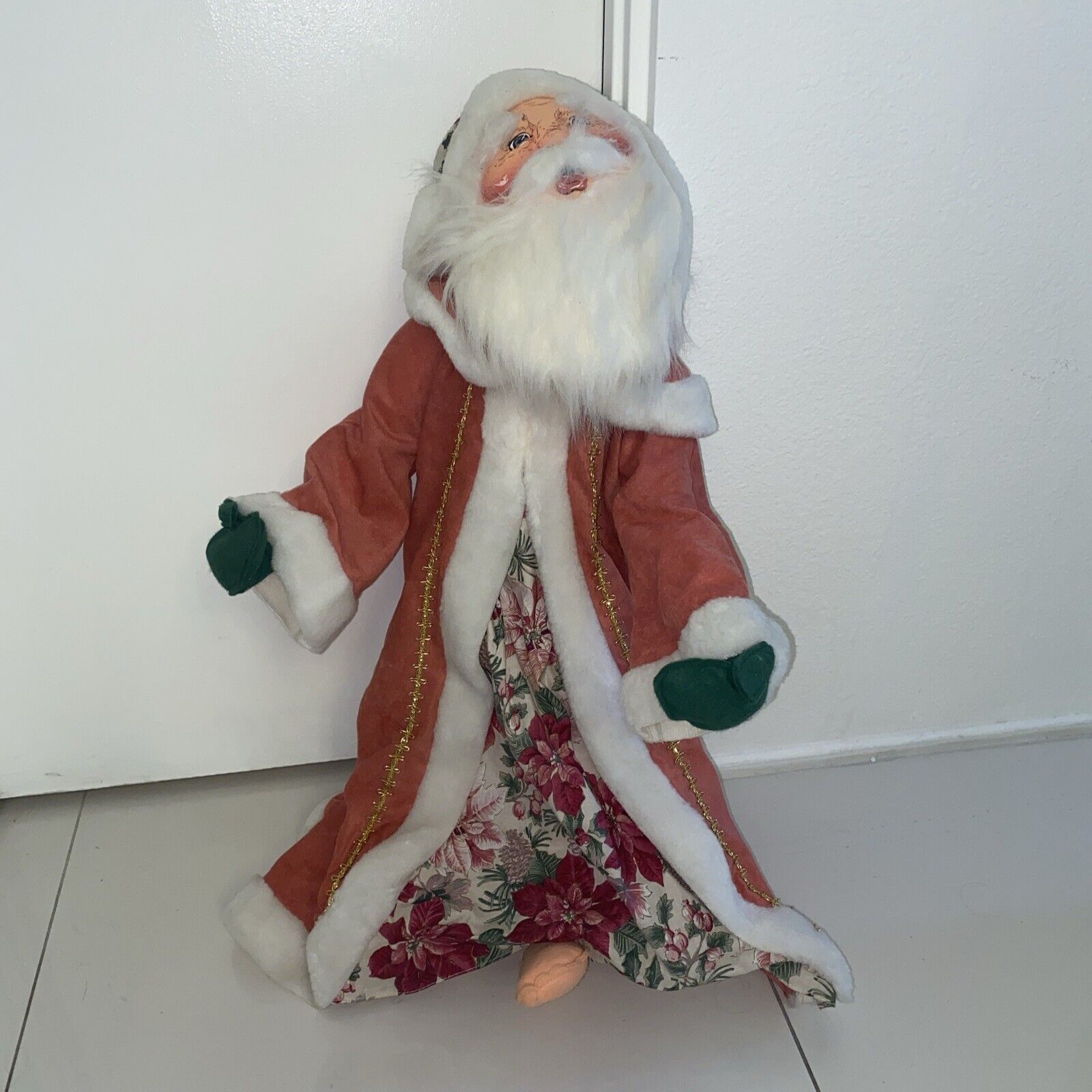 Vntg 1997 ANNALEE Father CHRISTMAS SANTA CLAUSE Saint 30" Bendable Rare Robe