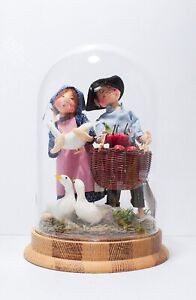 Rare ANNALEE Doll Society Americana Farmers in Cloche Dome Doll #2445 w/ TAG