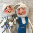 Annalee Dolls 60’s Vintage Workshop Elves (2) with Tools