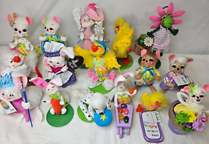Annalee 16 mixed lot Spring Easter theme Dolls 3-10” bunny frog New open w tags
