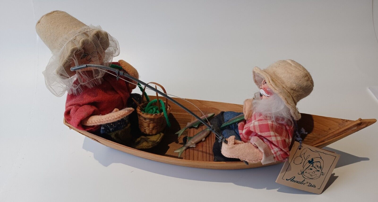 vintage annalee dolls Grandma and Grampa Go Fishing And Have A Bit Of Luck