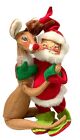 Vintage 1971 AnnaLee Dolls Santa And Rudolph Hugging 8” Christmas Holiday Rare