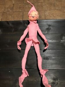 Annalee Society Doll Pink Spring Elf 29 Inches 1990