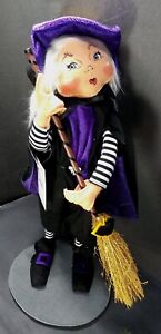 Annalee large 17" tall GOOD WITCH figure HALLOWEEN broom  retro decor NEW TAGS