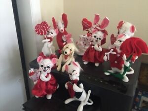 Annalee Valentine Dolls Group of 9
