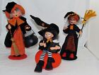 Annalee Lot of 3 Halloween Dolls 10" Moonlight Witch Good Witch 2009, 2012, 2013