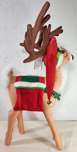 RARE NWT Tall 2006 ANNALEE 26” 35” Tall Reindeer Christmas Saddlebags New