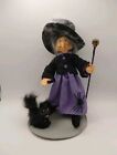 ANNALEE 12” HALLOWEEN Purple Witch Black Cat Purr-fectly Witchy 2015 Exclusive