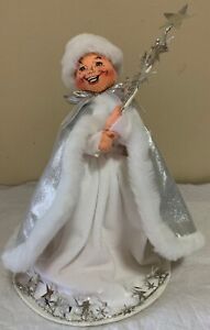 VTG Annalee 1992 10" New Years Snow Queen w/wand signed piece RARE EUC