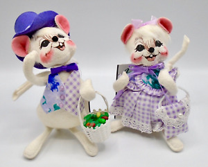 Annalee 6" Spring Girl Mouse and Spring Boy Mouse Set 2005