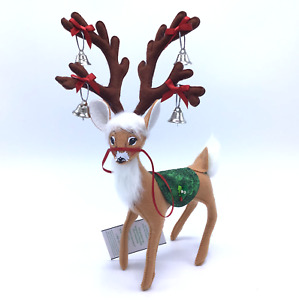 Annalee 2021 Evergreen Reindeer with Bells 8" Christmas Holiday Doll NEW w/ Tag