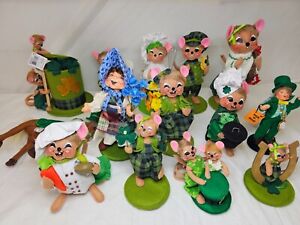 Annalee 14 mixed lot st. patricks day irish theme Dolls 3-8” New open box tags