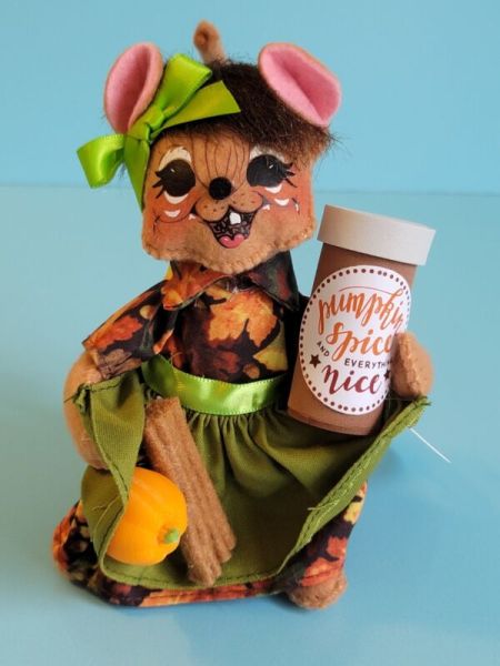 Annalee Doll Assembled In America Exclusive 6in Pumpkin Spice Mouse 861122