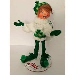 Annalee 9-inch St. Patrick's Day Elf in Sweater 2017 Mint Condition #150817