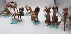 Annalee Christmas Reindeers Lot Of 10. 1970-1991 Reindeers
