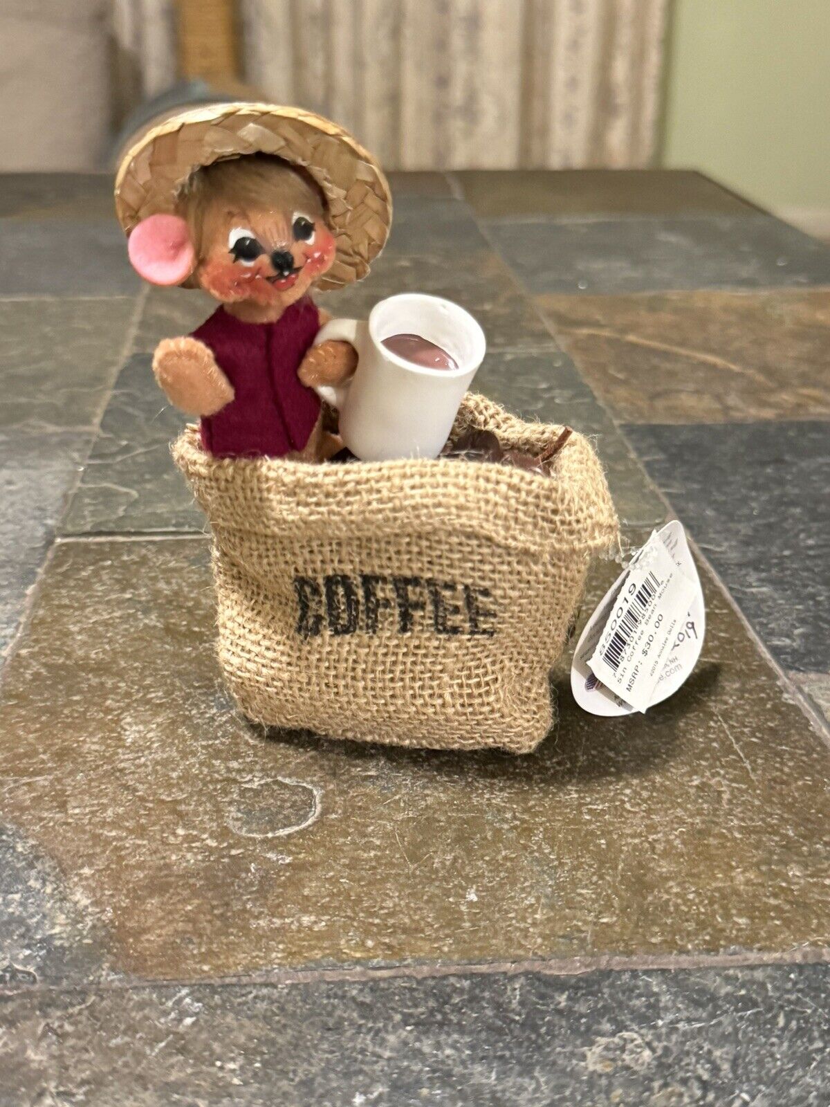 Annalee 5” Coffee Bean Mouse Figure Doll 850019 #214 Out Of 250 Rare