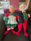 Large 30” Annalee  1966 Mr & Mrs Santa Claus Christmas Doll. USA