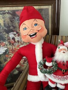 Annalee Christmas Elf 48” 2004 Vintage Very rare 4 feet tall and poseable.