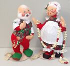 Annalee 18" Santa & Mrs. Claus Decorating the Christmas Tree Mobilitee Dolls