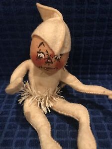 Annalee Dolls 60’s White Tinsel Elf 10” Vintage Elf ~ Please Read~ SOLD AS IS!